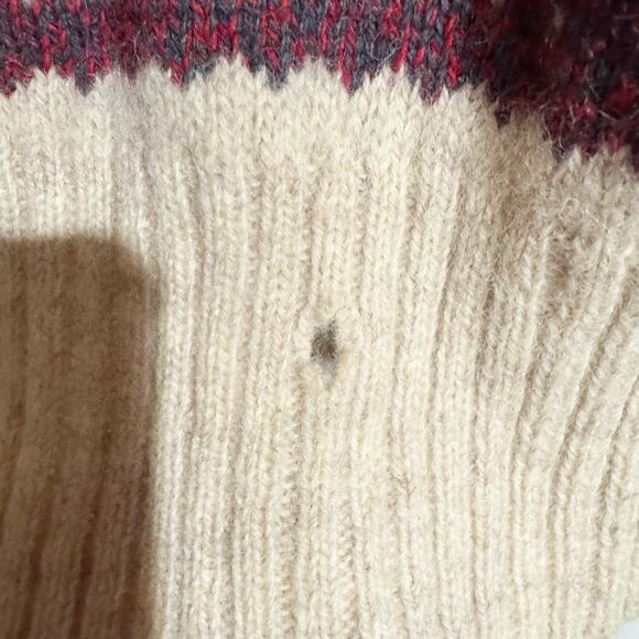 Vintage Woolrch 100% Wool Nordic Sweater Men Medium Ranch Cabin Boho Academia - Picture 3 of 6